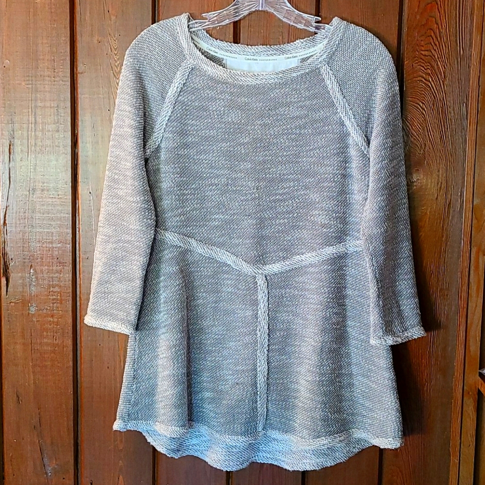 Calvin Klein Performance Gray and White Top